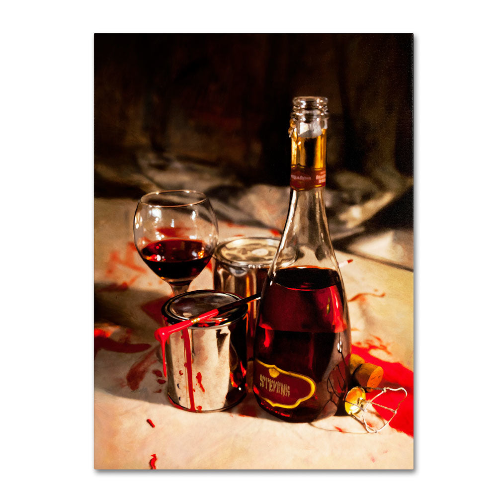 Roderick Stevens Red Label Wine 14 x 19 Canvas Art Image 1