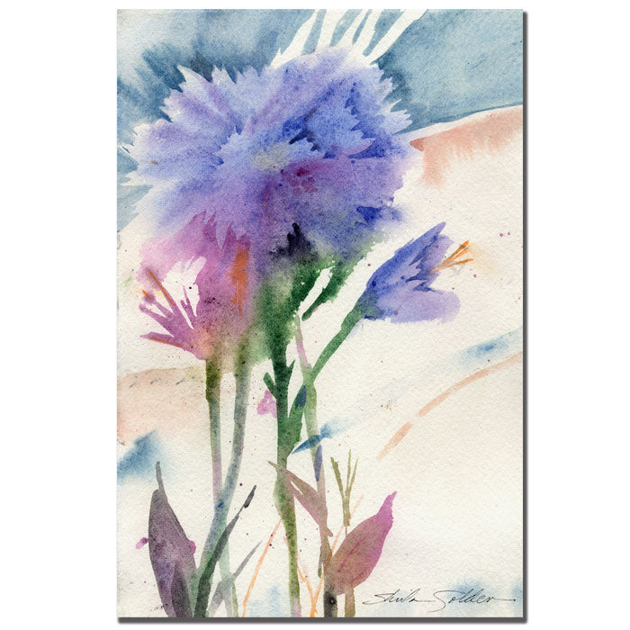 Sheila Golden Blue Carnation 14 x 19 Canvas Art Image 1