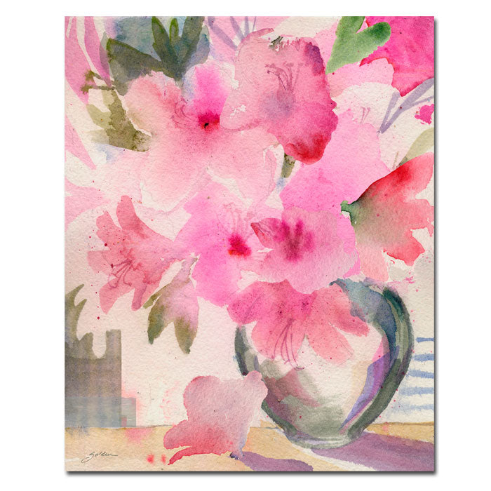 Sheila Golden Pink Azaleas 14 x 19 Canvas Art Image 1