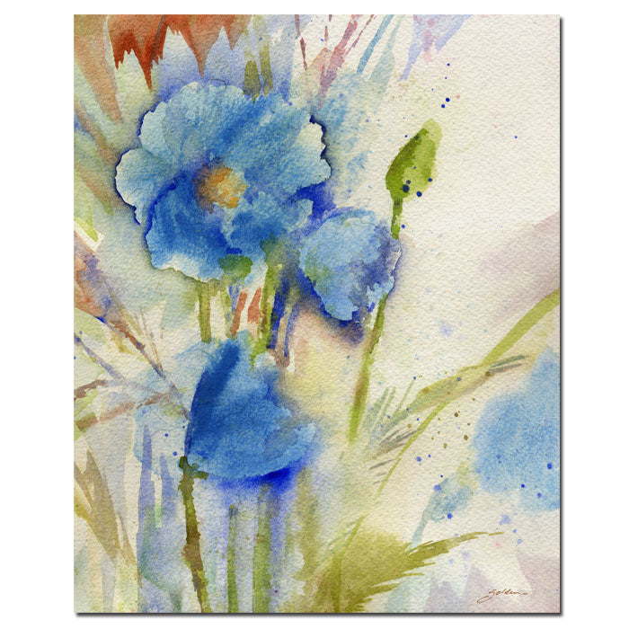 Sheila Golden Magical Blue Poppy 14 x 19 Canvas Art Image 1