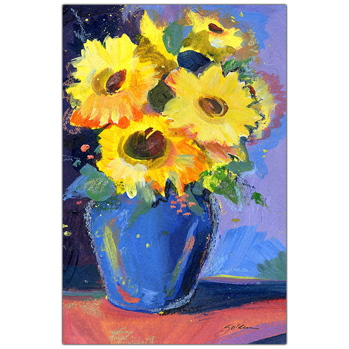 Sheila Golden Sunflowers II 14 x 19 Canvas Art Image 1