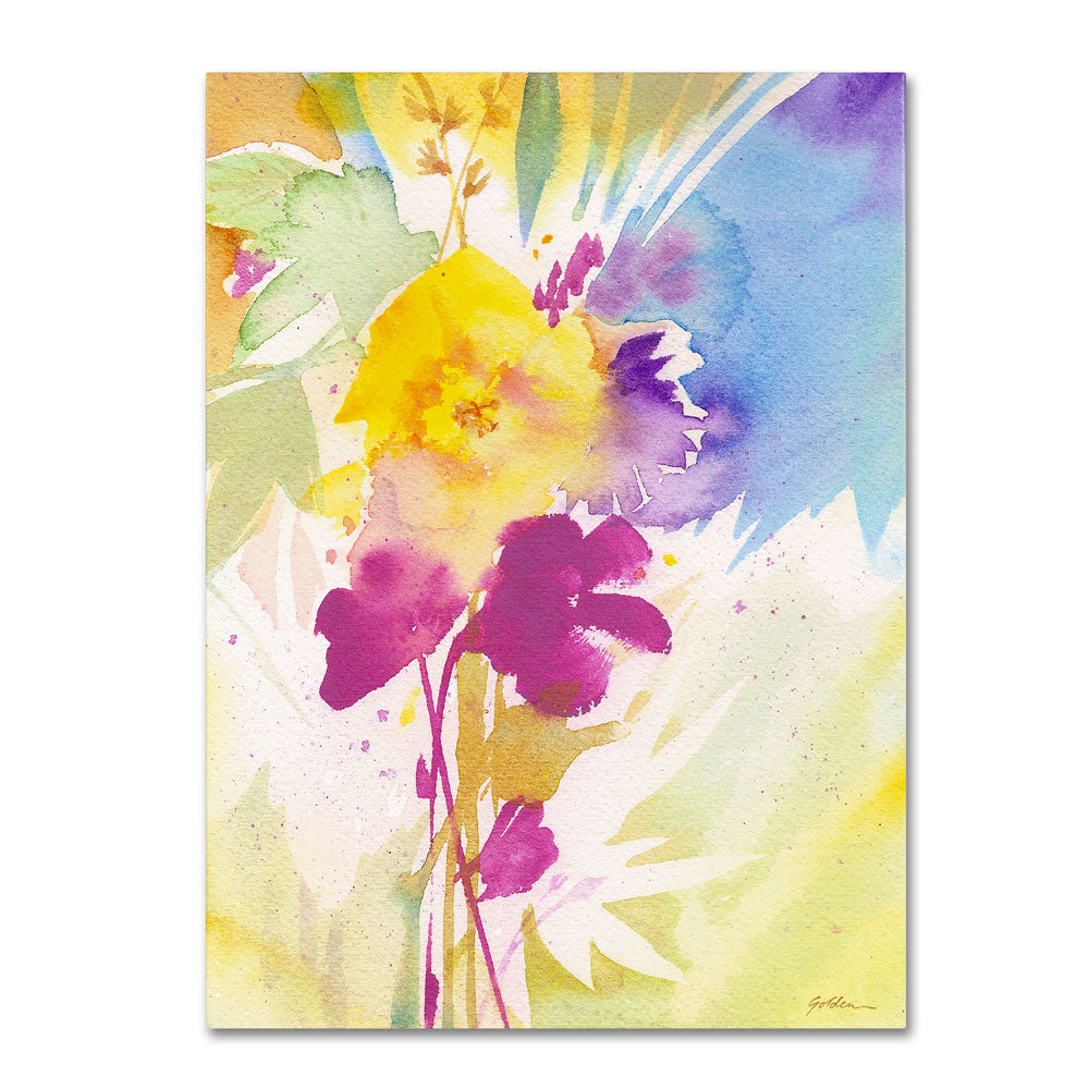 Sheila Golden Wildflower Bouquet 2 14 x 19 Canvas Art Image 1