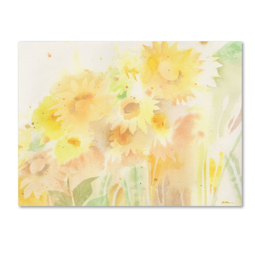 Sheila Golden Amid Sunflowers 14 x 19 Canvas Art Image 2