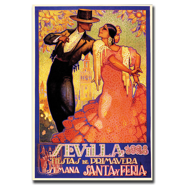 Sevilla Fiestas de Primavera 14 x 19 Canvas Art Image 1