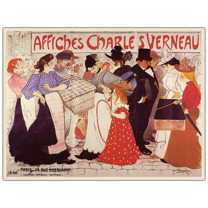 Steinlen Affiches Charles Verneau 14 x 19 Canvas Art Image 1