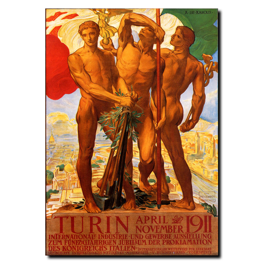 Adolfo Carolis Turin 1911 14 x 19 Canvas Art Image 1