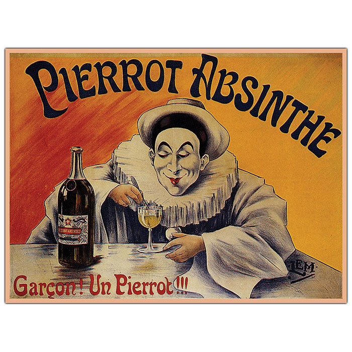 Pierrot Absinthe Garcon 14 x 19 Canvas Art Image 1