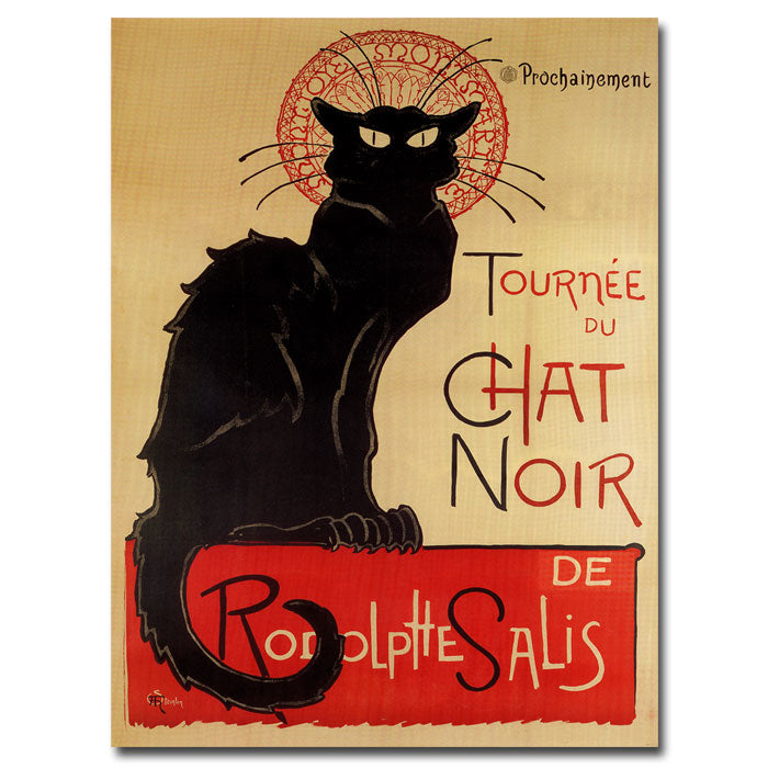 Theophile A. Steinlen Tournee du Chat Noir 14 x 19 Canvas Art Image 1