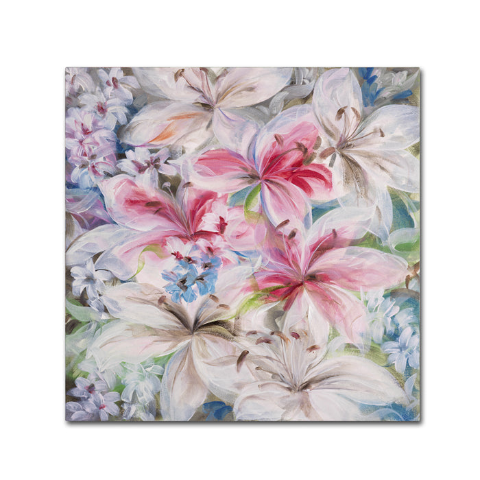 Li Bo Lily Patch Canvas Wall Art 14 x 14 Image 1