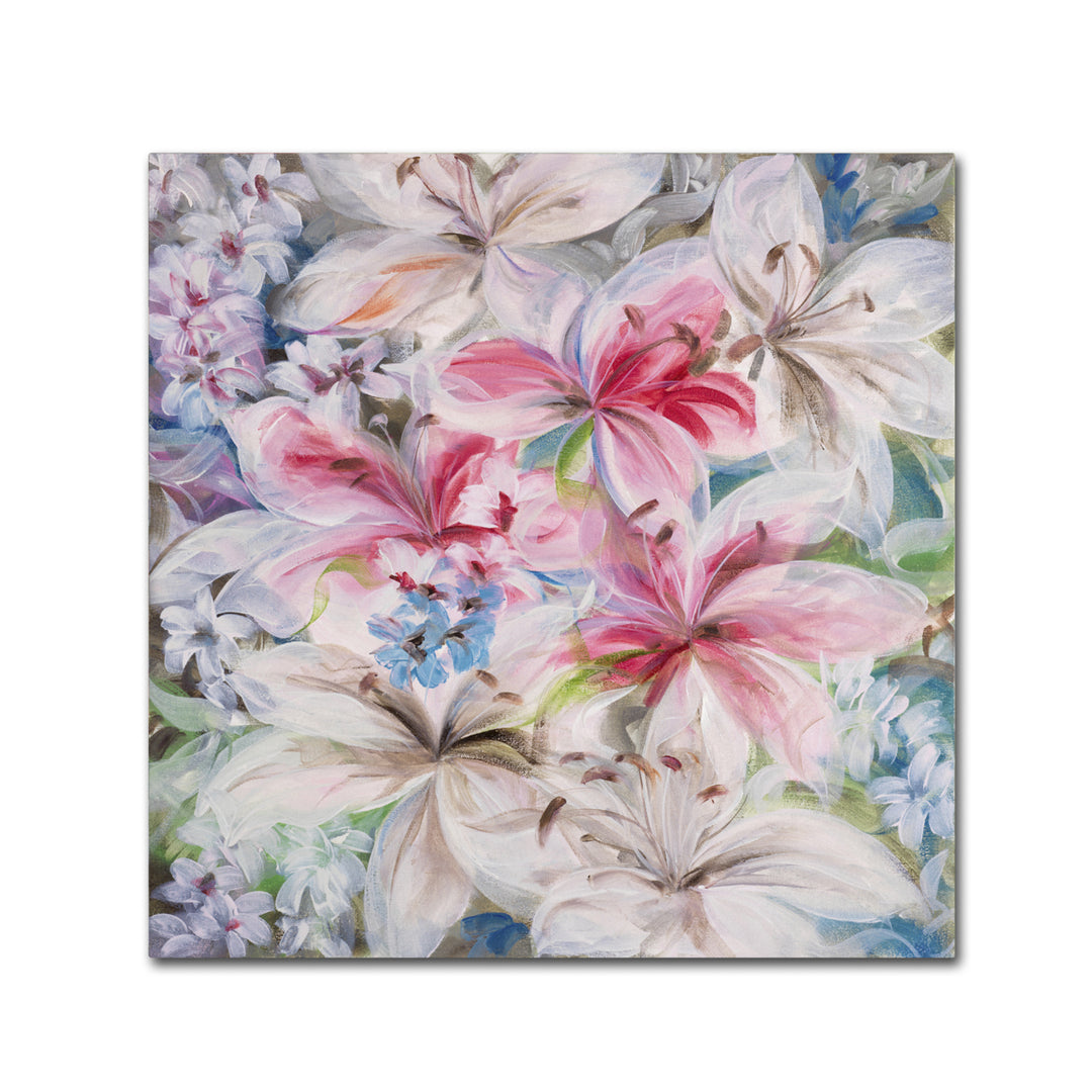 Li Bo Lily Patch Canvas Wall Art 14 x 14 Image 2