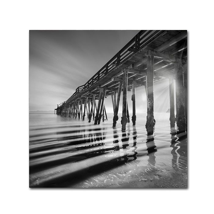 Moises Levy Pier and Shadows Canvas Wall Art 14 x 14 Image 1