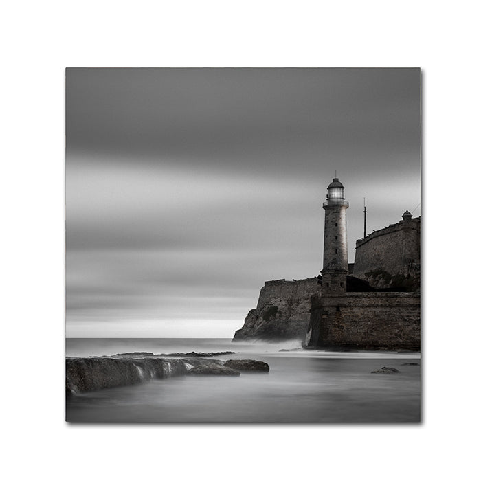 Moises Levy Morro Lighthouse Canvas Wall Art 14 x 14 Image 1