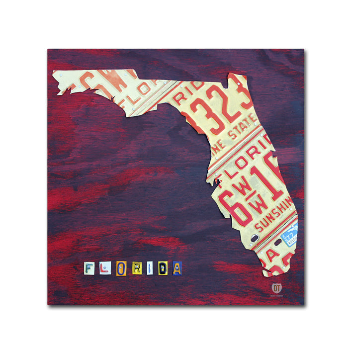 Design Turnpike Florida License Plate Canvas Wall Art 14 x 14 Image 1