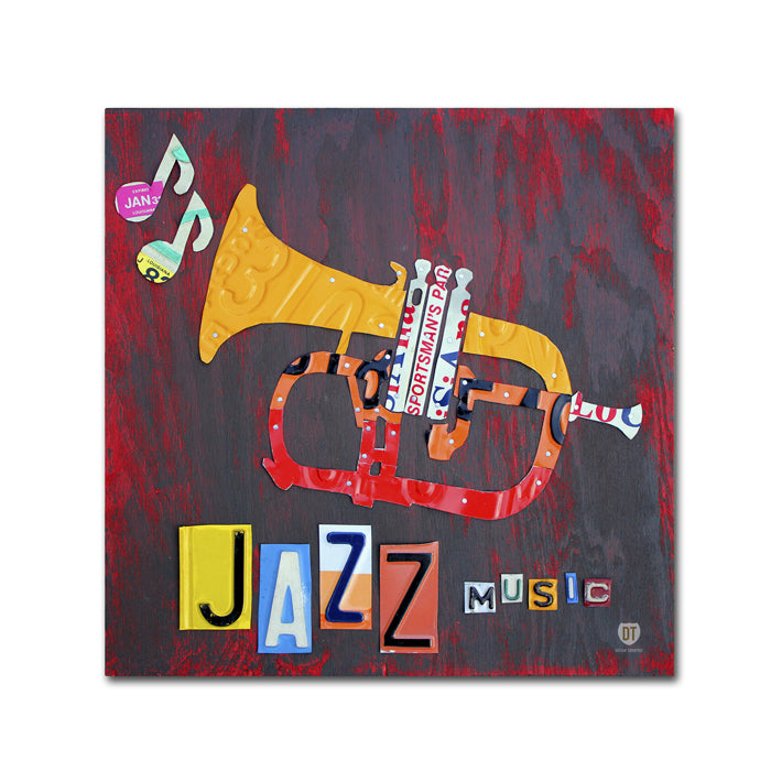 Design Turnpike Jazz Series Trumpet Canvas Wall Art 14 x 14 Image 1