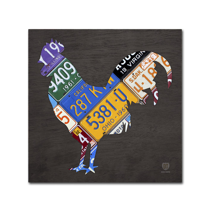 Design Turnpike Rooster Canvas Wall Art 14 x 14 Image 1