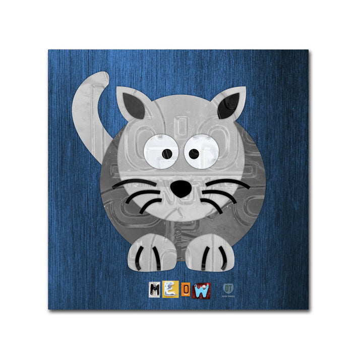 Design Turnpike Meow The Cat Canvas Wall Art 14 x 14 Image 1