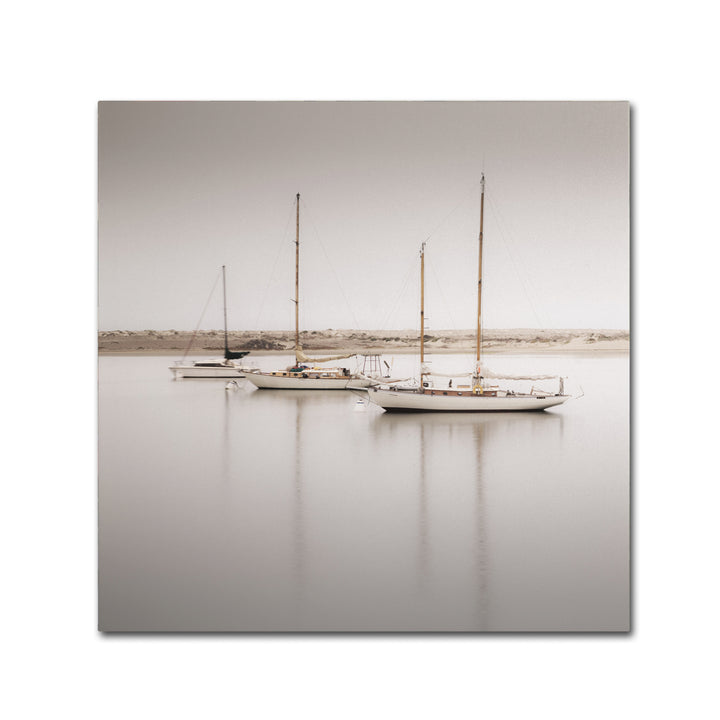 Moises Levy Three Boats Canvas Wall Art 14 x 14 Image 2