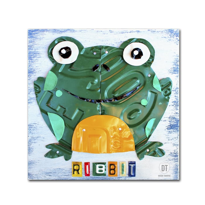 Design Turnpike Ribbit the Frog Canvas Wall Art 14 x 14 Image 1