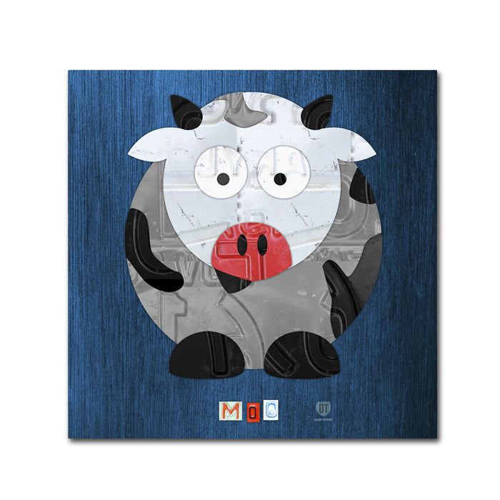 Design Turnpike Moo The Cow Canvas Wall Art 14 x 14 Image 1