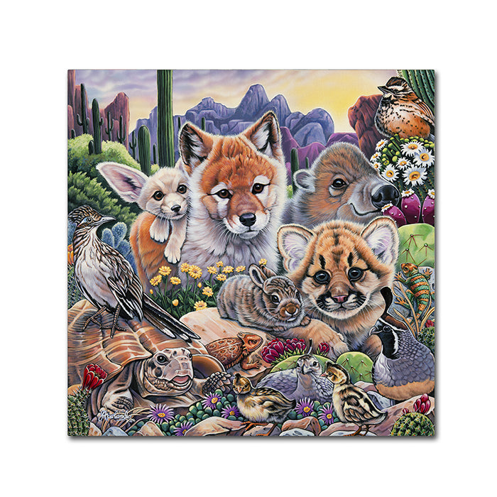 Jenny Newland Desert Buddies Canvas Wall Art 14 x 14 Image 1