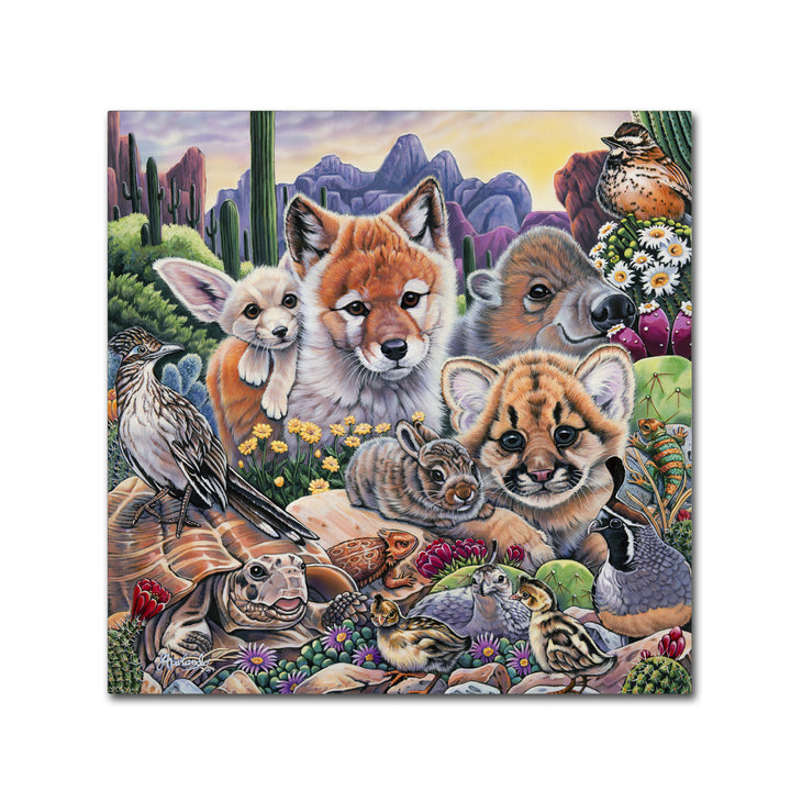 Jenny Newland Desert Buddies Canvas Wall Art 14 x 14 Image 2