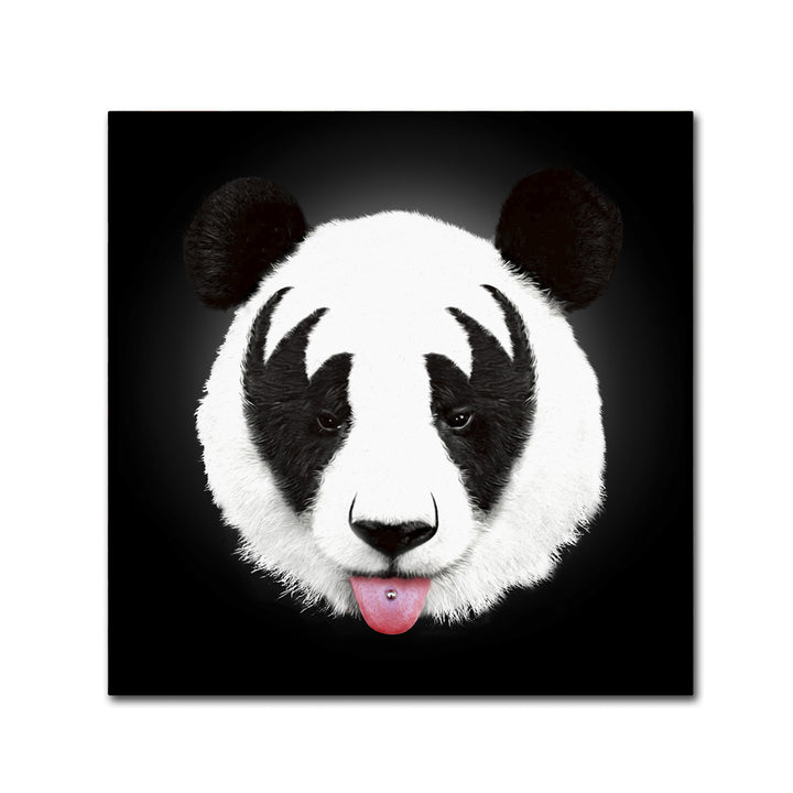 Robert Farkas Kiss Of A Panda Canvas Wall Art 14 x 14 Image 2