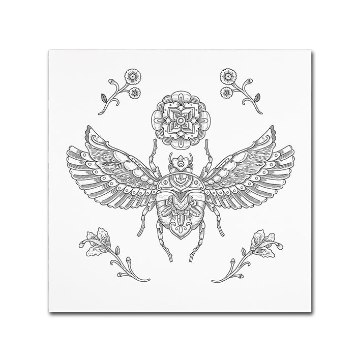 Filippo Cardu Egyptian Scarab Canvas Wall Art 14 x 14 Image 1