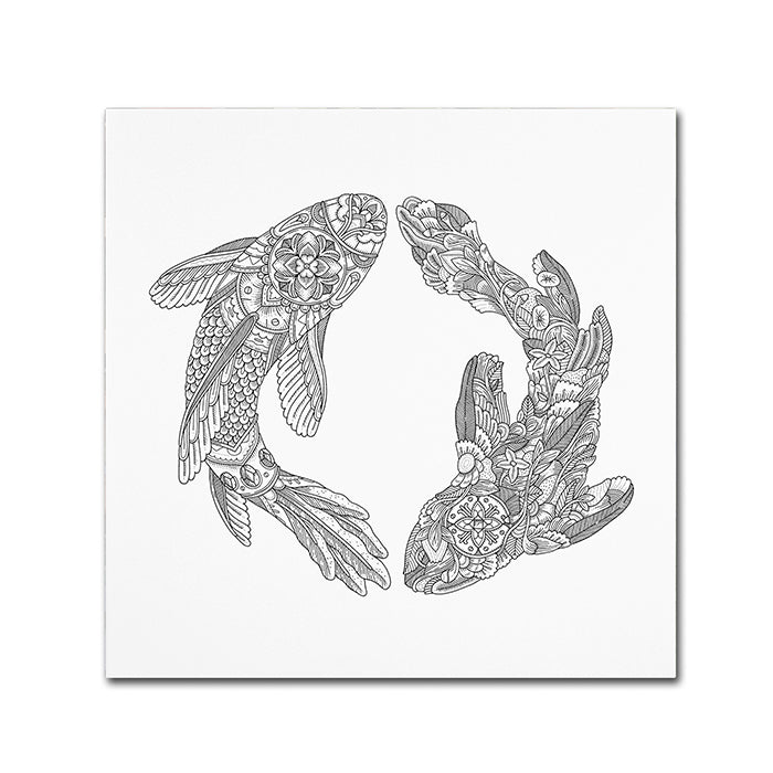 Filippo Cardu Koi Fishes Canvas Wall Art 14 x 14 Image 1