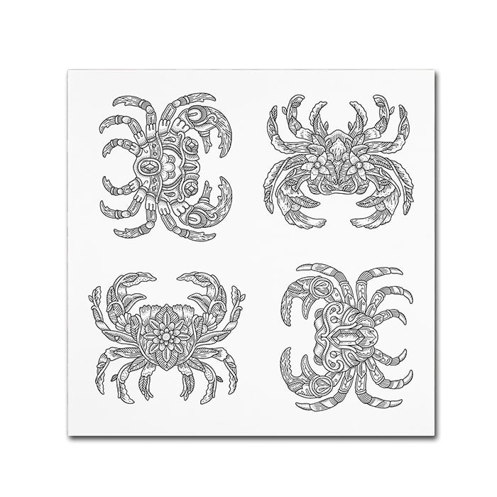 Filippo Cardu Crabs Canvas Wall Art 14 x 14 Image 1