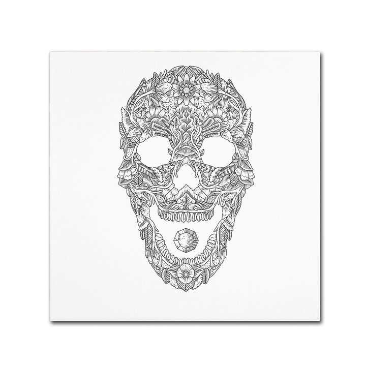 Filippo Cardu Forest Skull Canvas Wall Art 14 x 14 Image 2