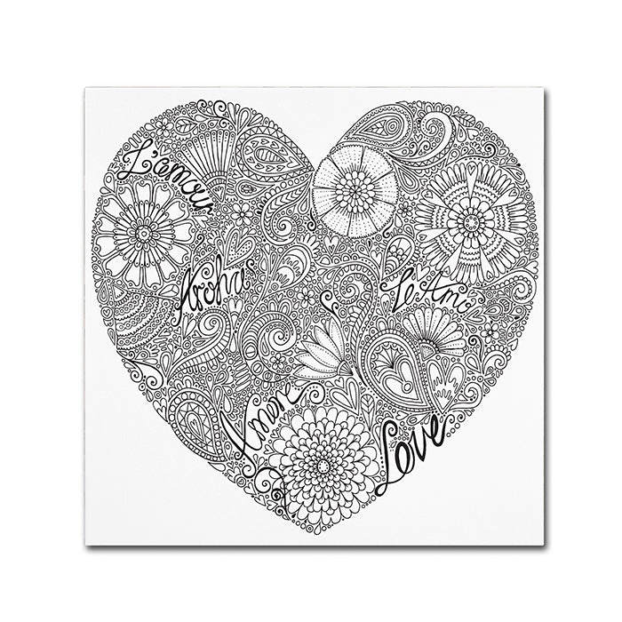 Hello Angel Love Heart Canvas Wall Art 14 x 14 Image 1