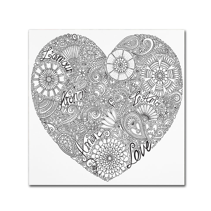 Hello Angel Love Heart Canvas Wall Art 14 x 14 Image 2