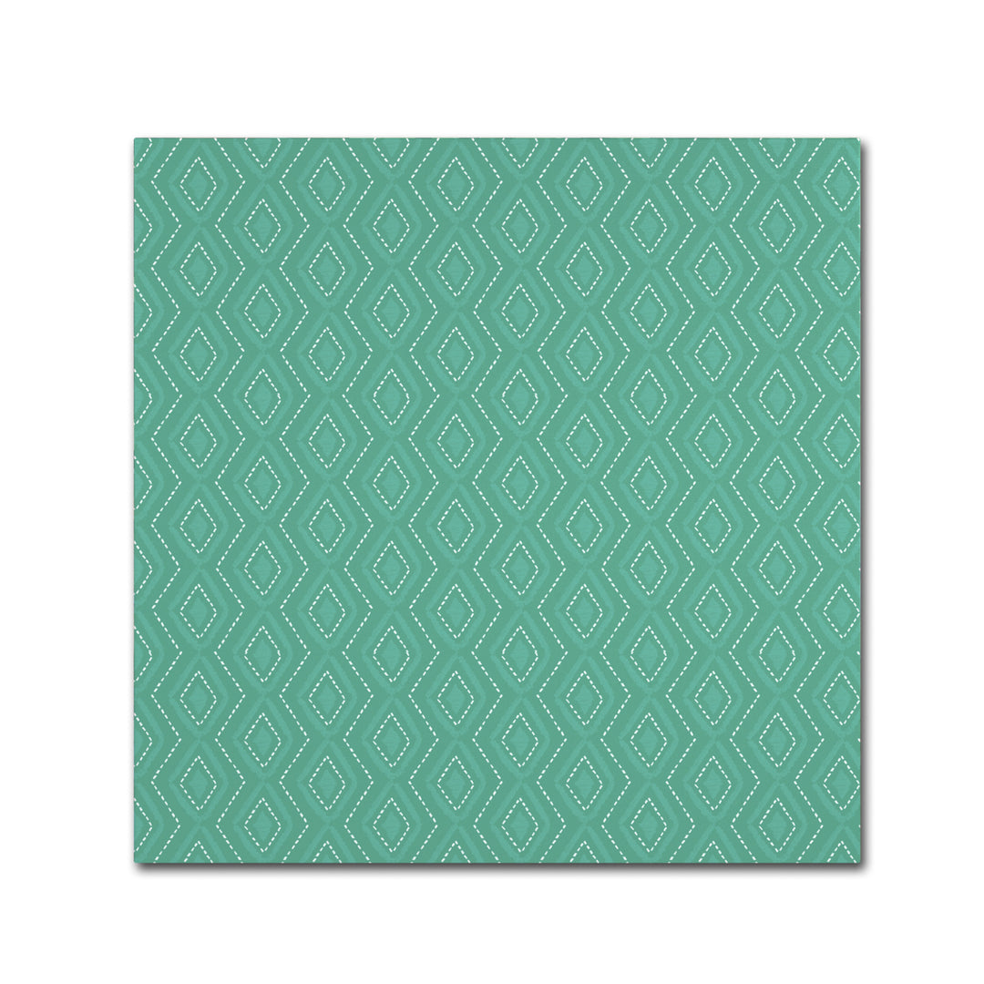 Hello Angel Teal Diamonds Canvas Wall Art 14 x 14 Image 2