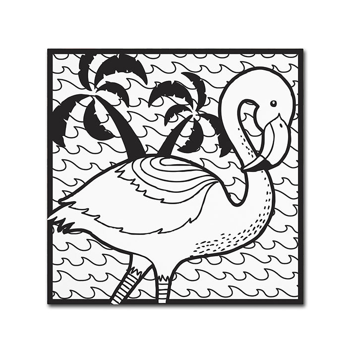 Hello Angel Flamingo Canvas Wall Art 14 x 14 Image 1