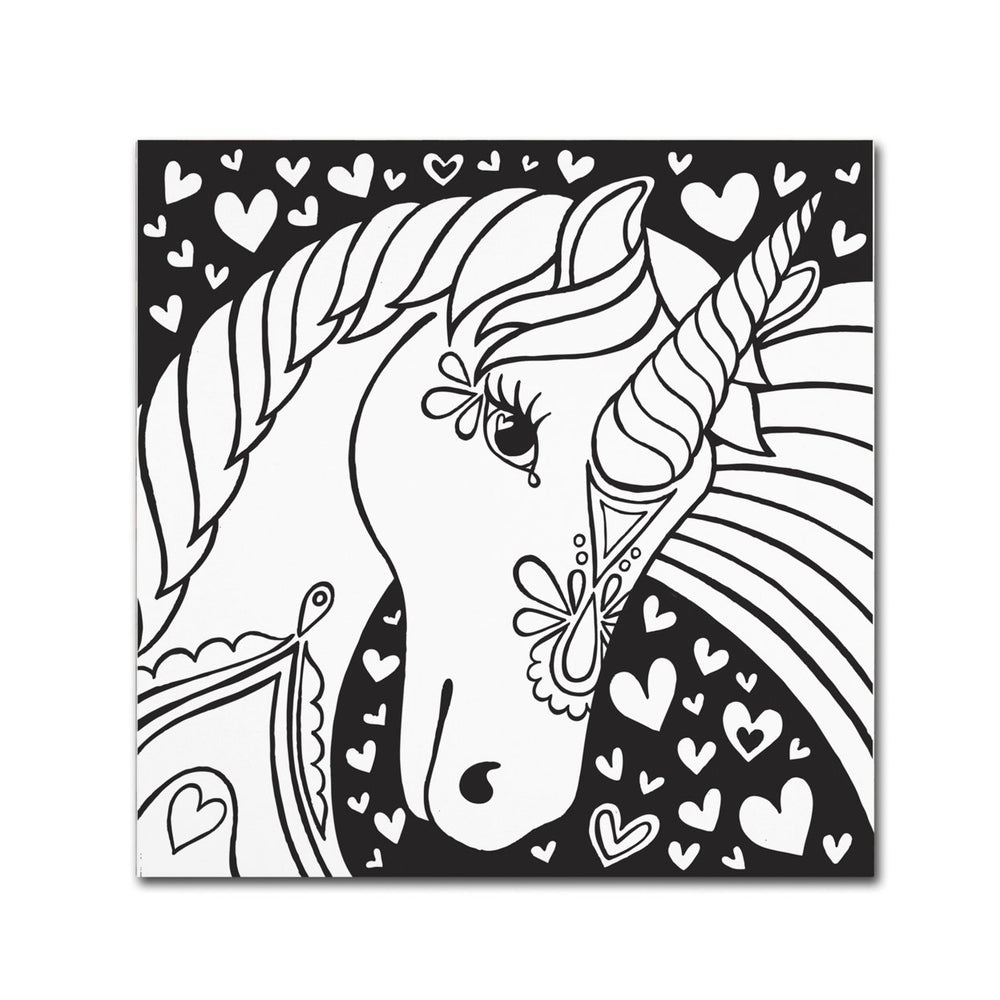 Hello Angel Sweet Unicorn Canvas Wall Art 14 x 14 Image 2