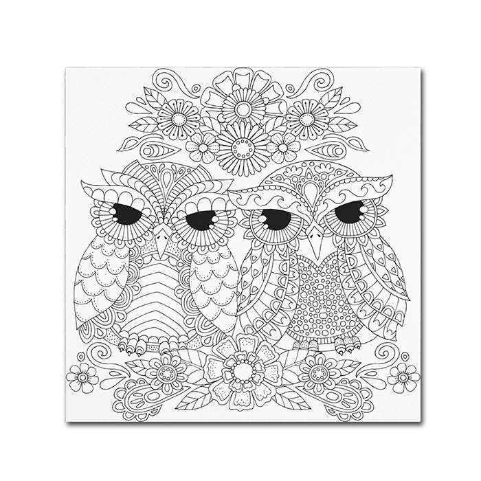 Hello Angel Night Owls 5 Canvas Wall Art 14 x 14 Image 1