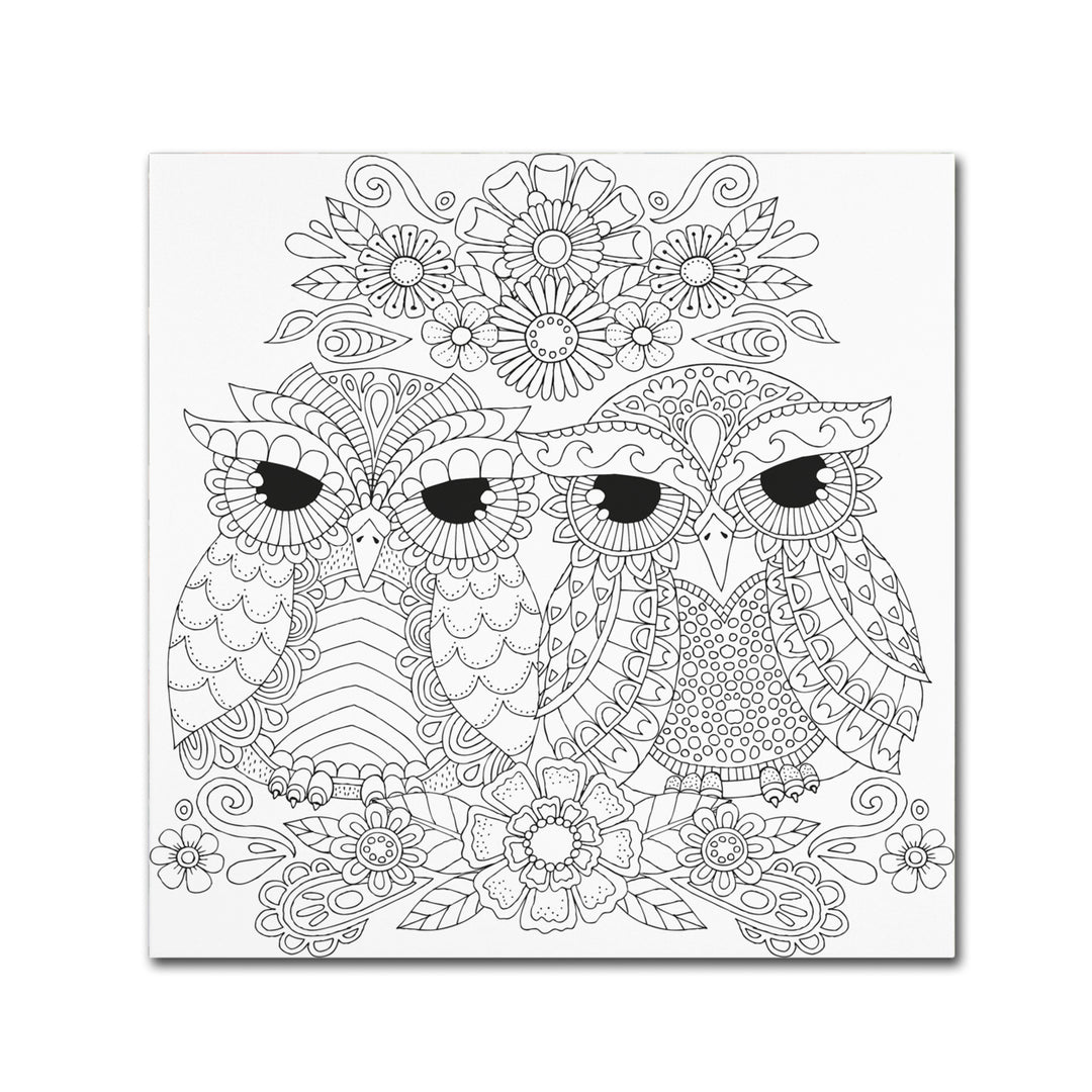 Hello Angel Night Owls 5 Canvas Wall Art 14 x 14 Image 2