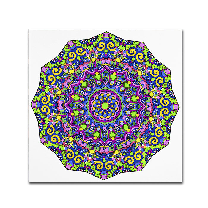 Kathy G. Ahrens Beautifully Brilliant Mandala Canvas Wall Art 14 x 14 Image 1