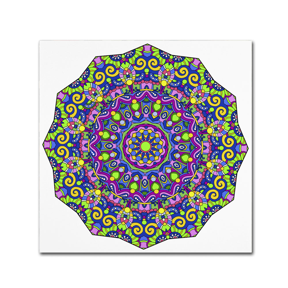 Kathy G. Ahrens Beautifully Brilliant Mandala Canvas Wall Art 14 x 14 Image 2