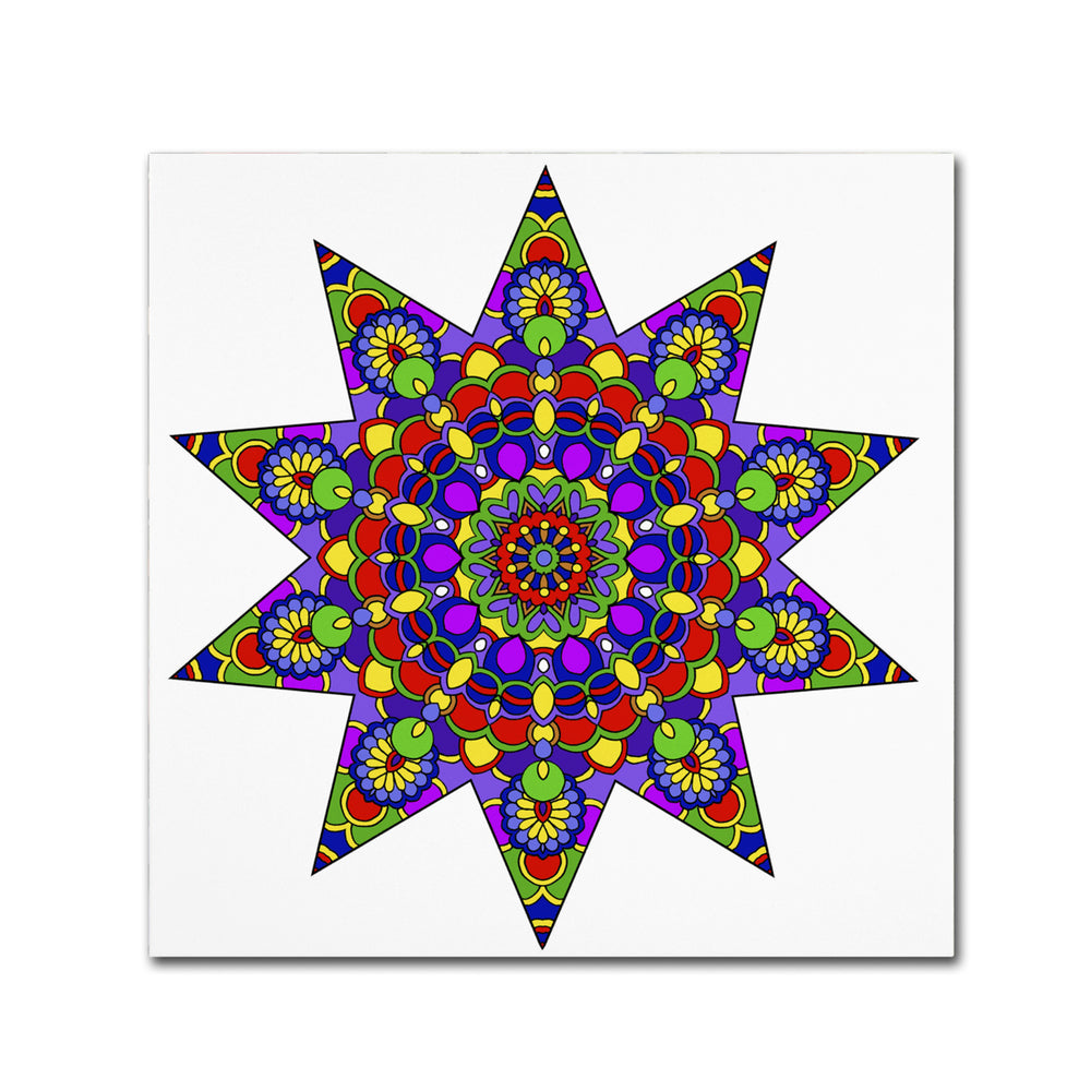 Kathy G. Ahrens Being Silly Mandala Colored Canvas Wall Art 14 x 14 Image 2