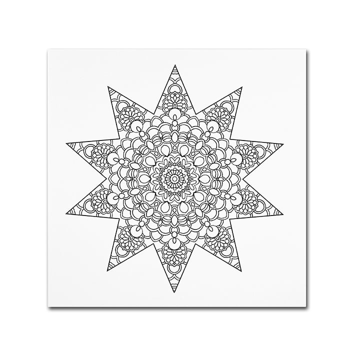 Kathy G. Ahrens Being Silly Mandala Canvas Wall Art 14 x 14 Image 1