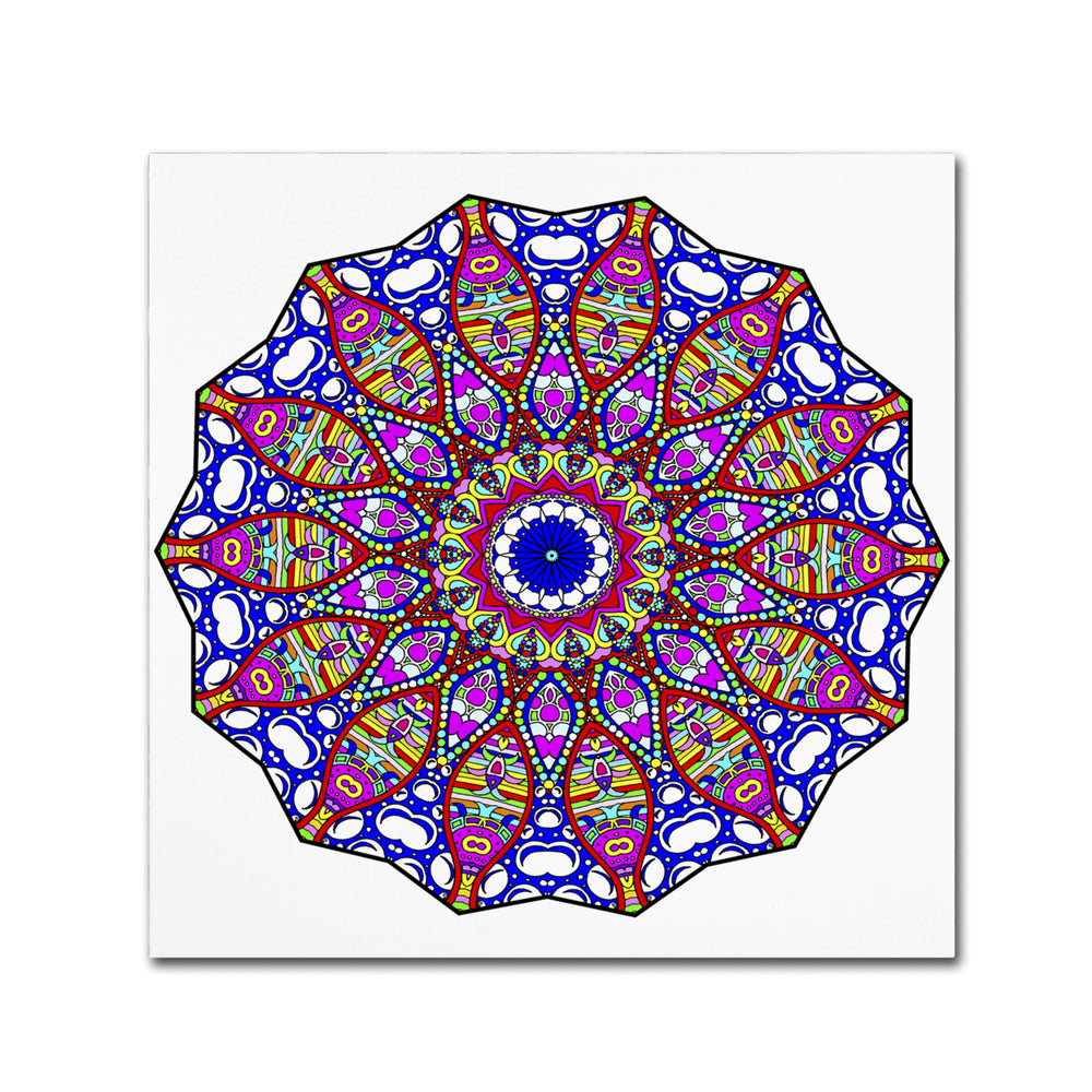 Kathy G. Ahrens Bubbles Mandala Overflowing Canvas Wall Art 14 x 14 Image 2