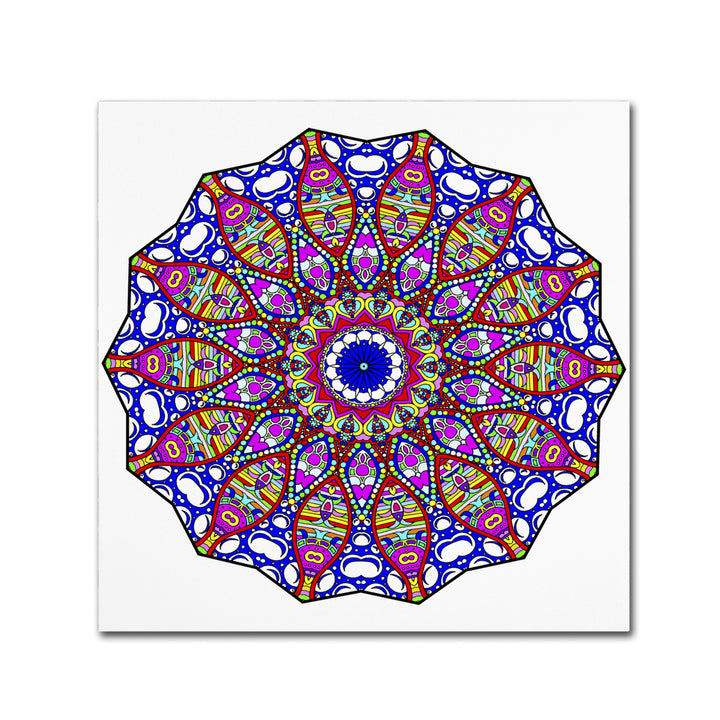 Kathy G. Ahrens Bubbles Mandala Overflowing Canvas Wall Art 14 x 14 Image 2