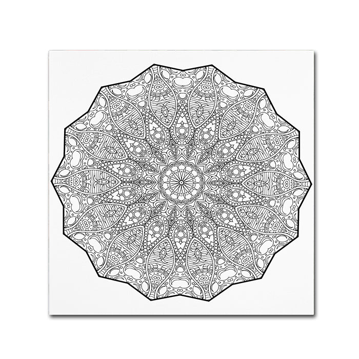 Kathy G. Ahrens Bubbles Mandala Canvas Wall Art 14 x 14 Image 1