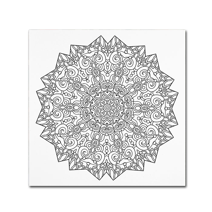 Kathy G. Ahrens Calming Mandala Canvas Wall Art 14 x 14 Image 1