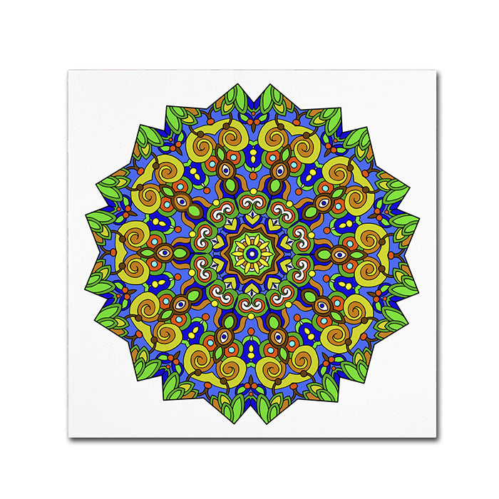 Kathy G. Ahrens Colorful Calming Mandala Canvas Wall Art 14 x 14 Image 1