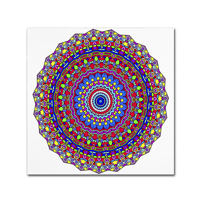 Kathy G. Ahrens Coral Reef Mandala Canvas Wall Art 14 x 14 Image 1