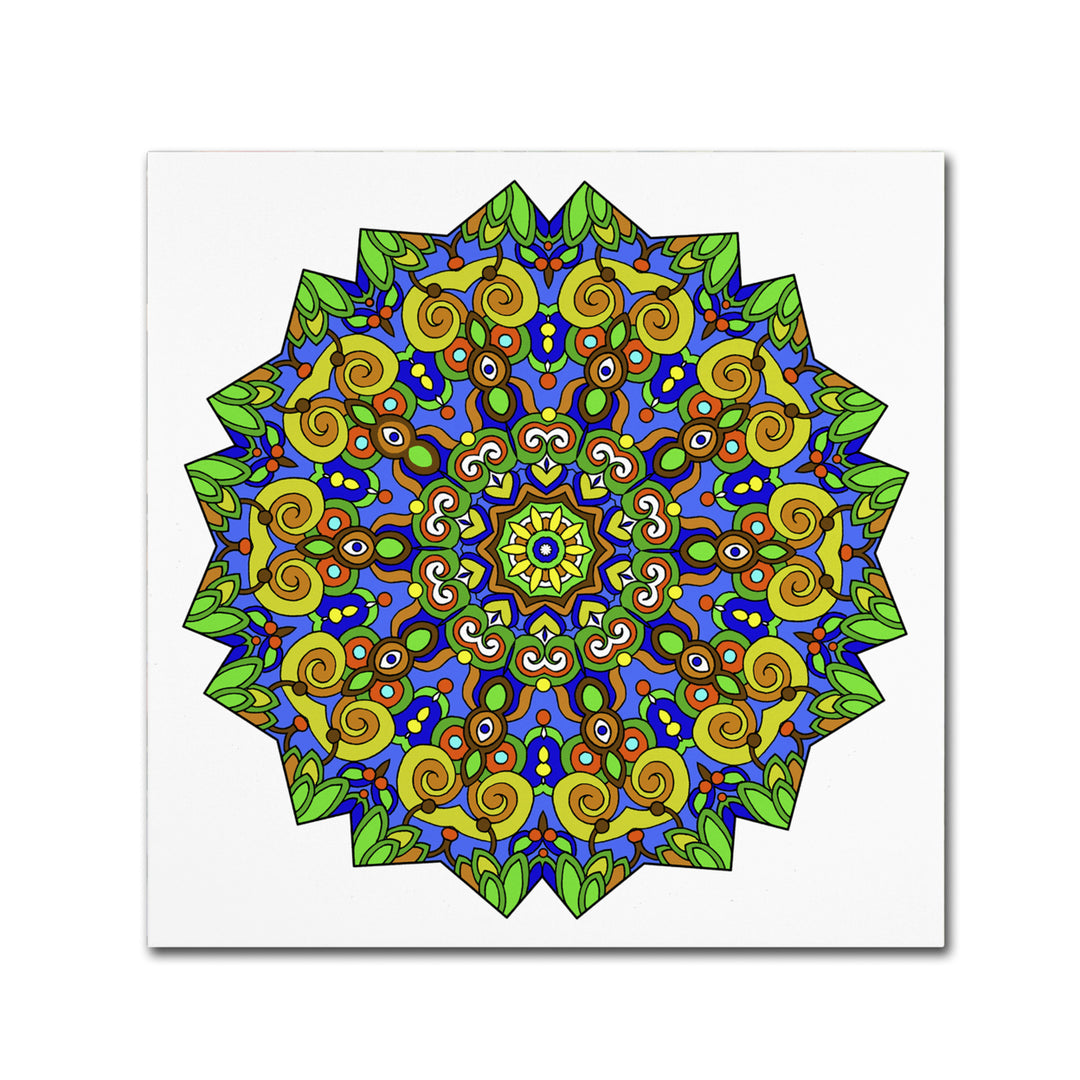 Kathy G. Ahrens Colorful Calming Mandala Canvas Wall Art 14 x 14 Image 2