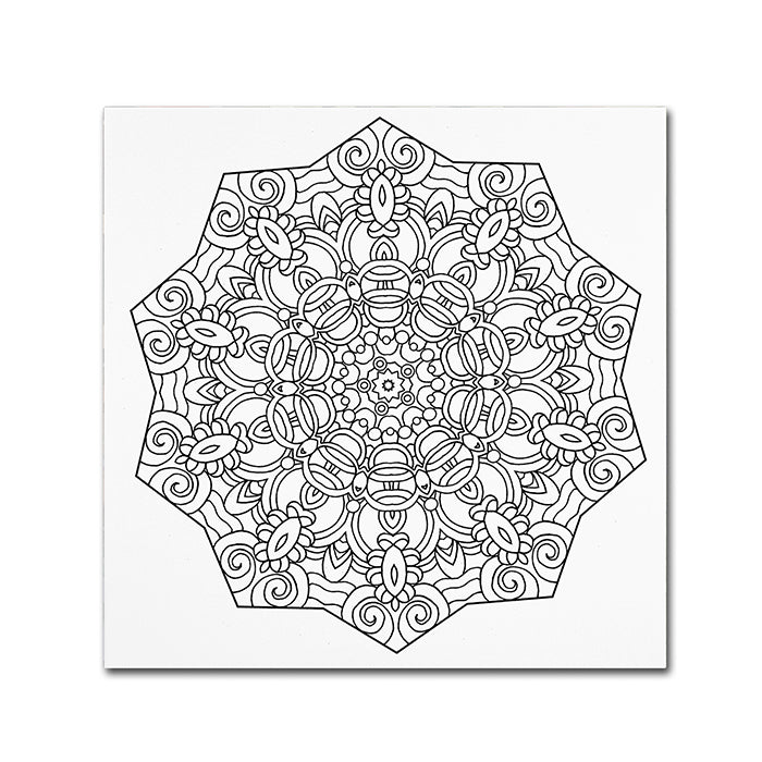 Kathy G. Ahrens Curl Mandala Canvas Wall Art 14 x 14 Image 1