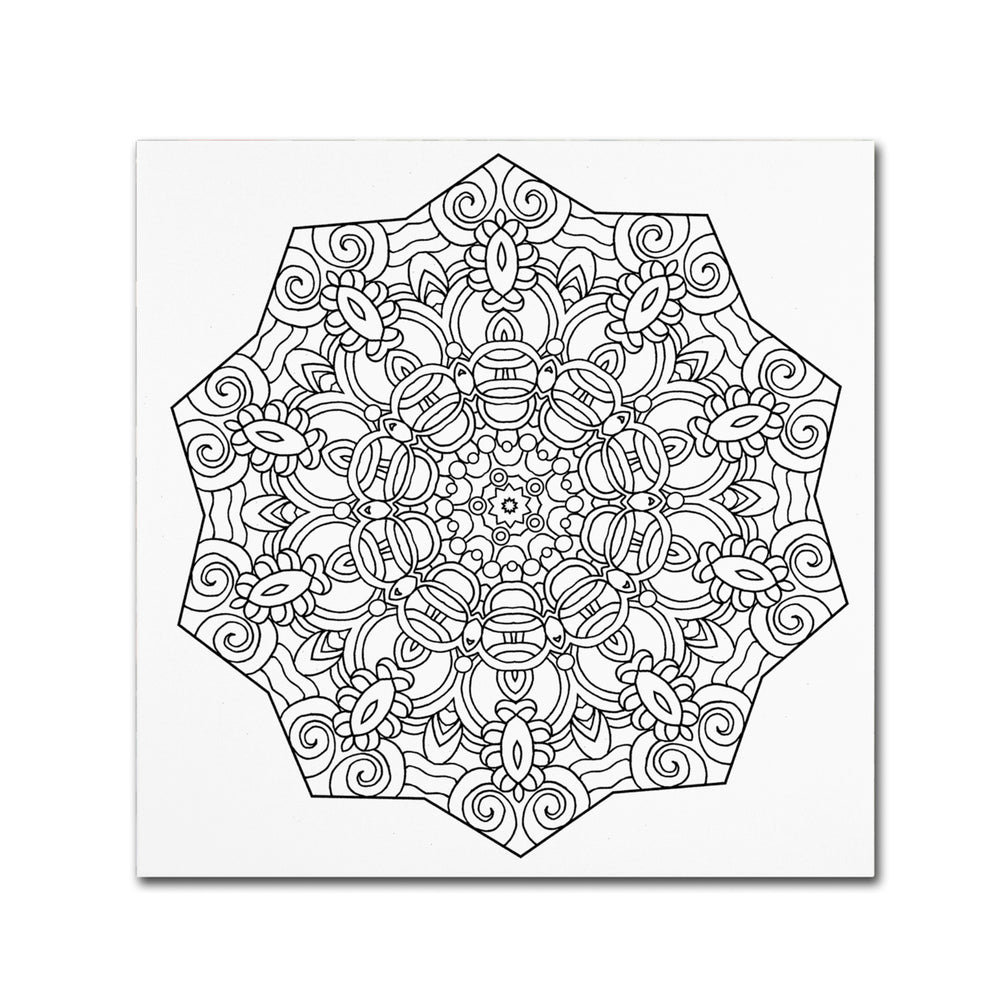 Kathy G. Ahrens Curl Mandala Canvas Wall Art 14 x 14 Image 2